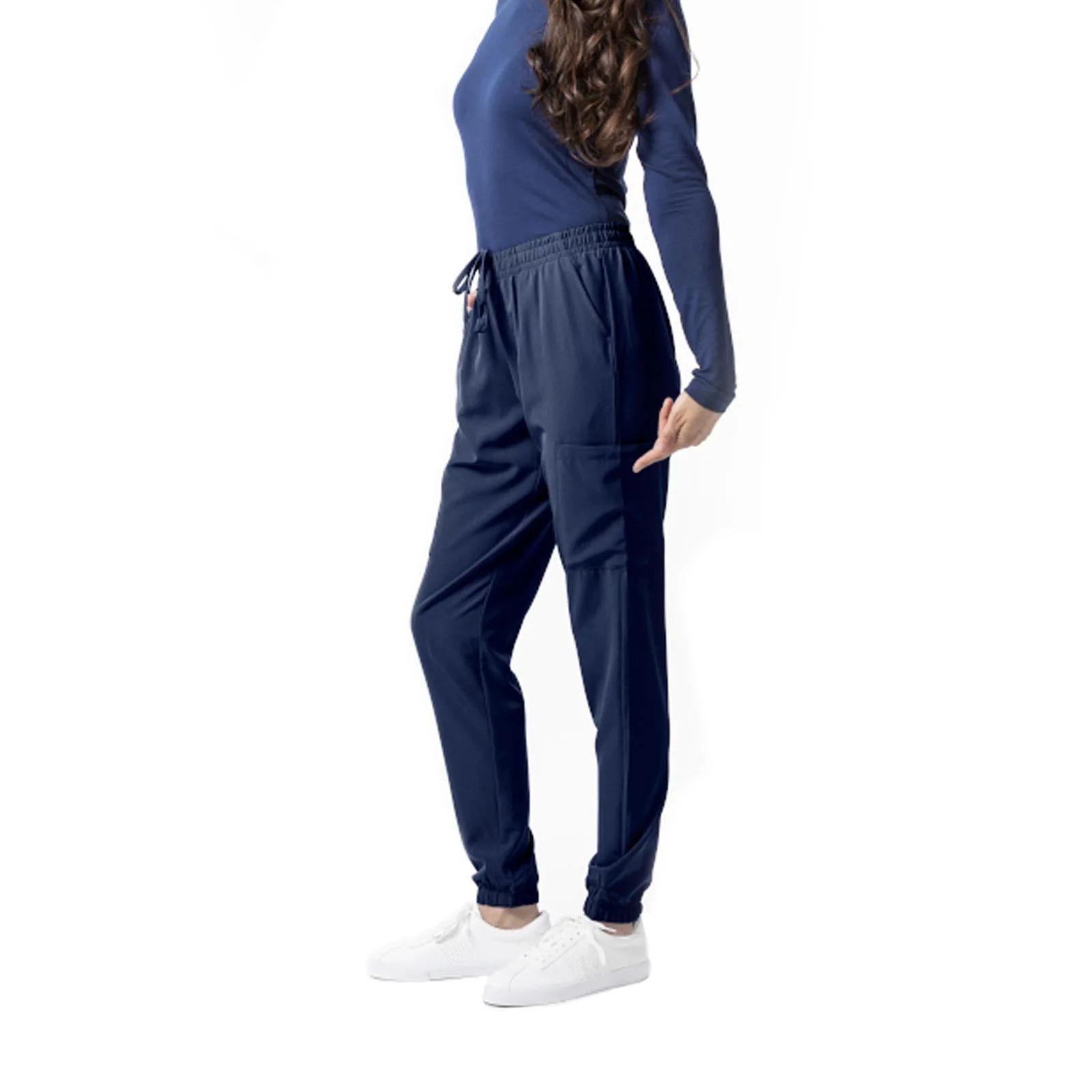 UBC Nursing Jogger Scrub Pants, Navy - Image 2