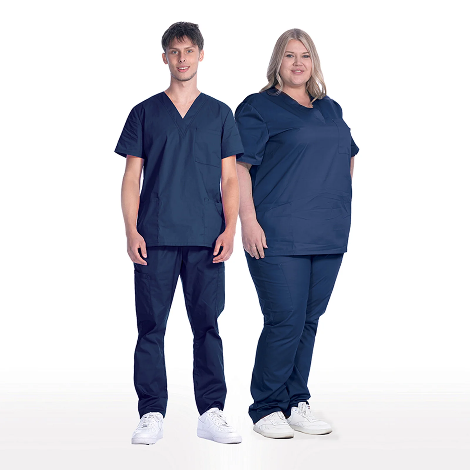 UBC Nursing Unisex Classix V-Neck Scrub Top, Navy