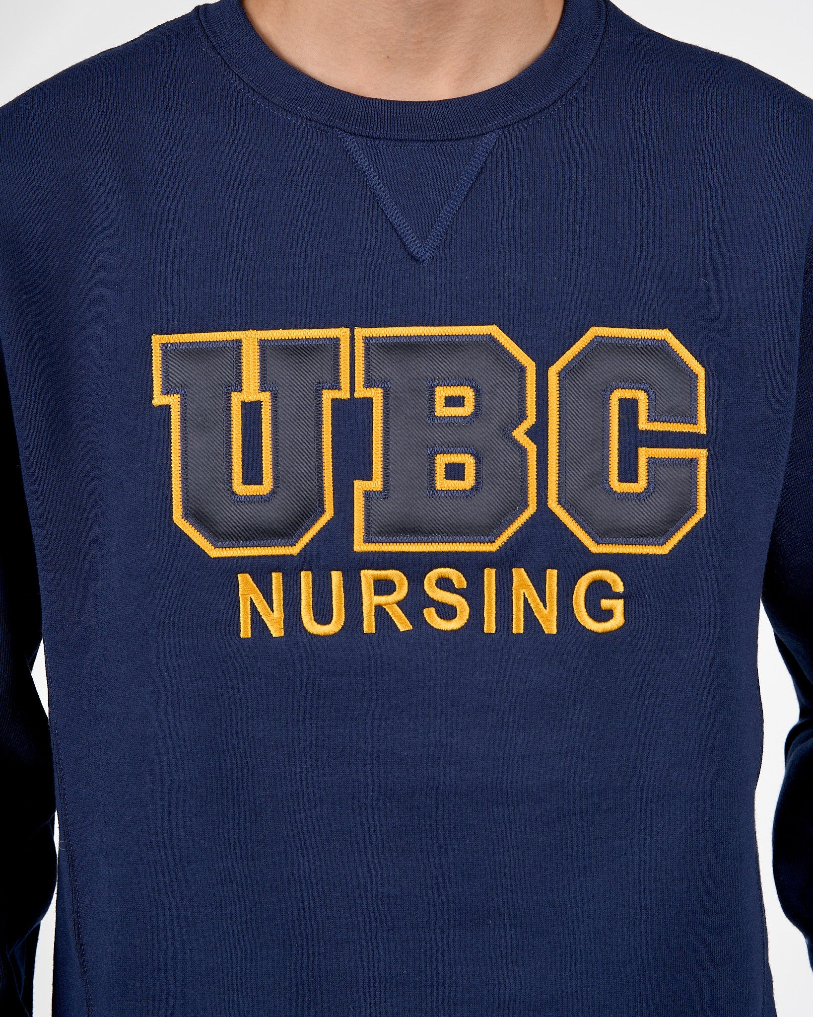 UBCO Nursing Unisex Crewneck With Twill Applique - Navy - Image 2