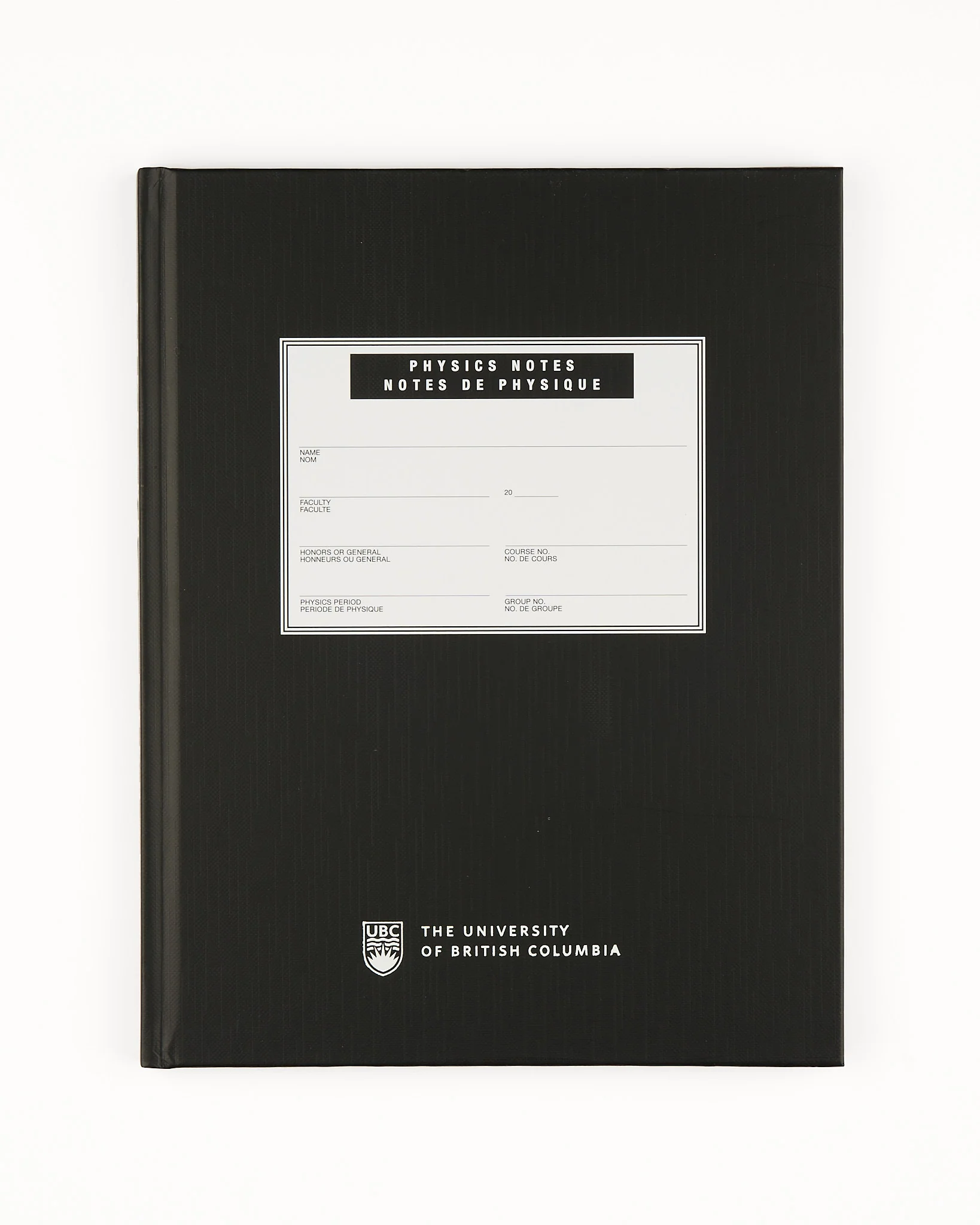 UBC Physics Notebook Hardcover 200 Pages