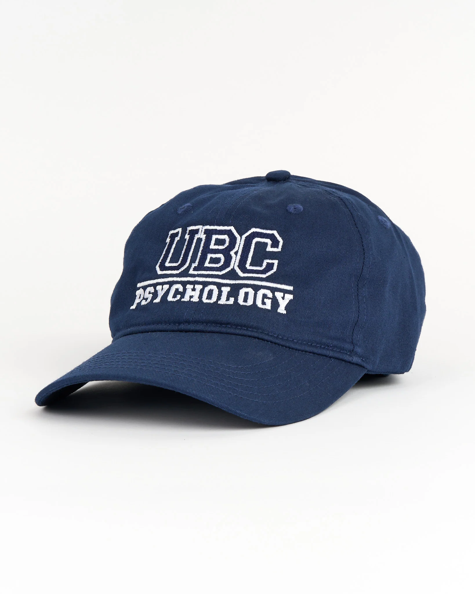 UBC Psychology Cotton Twill Cap - Navy & White