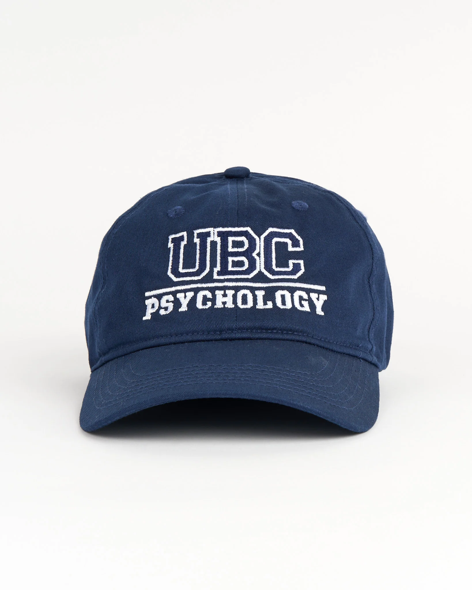 UBC Psychology Cotton Twill Cap - Navy & White - Image 2