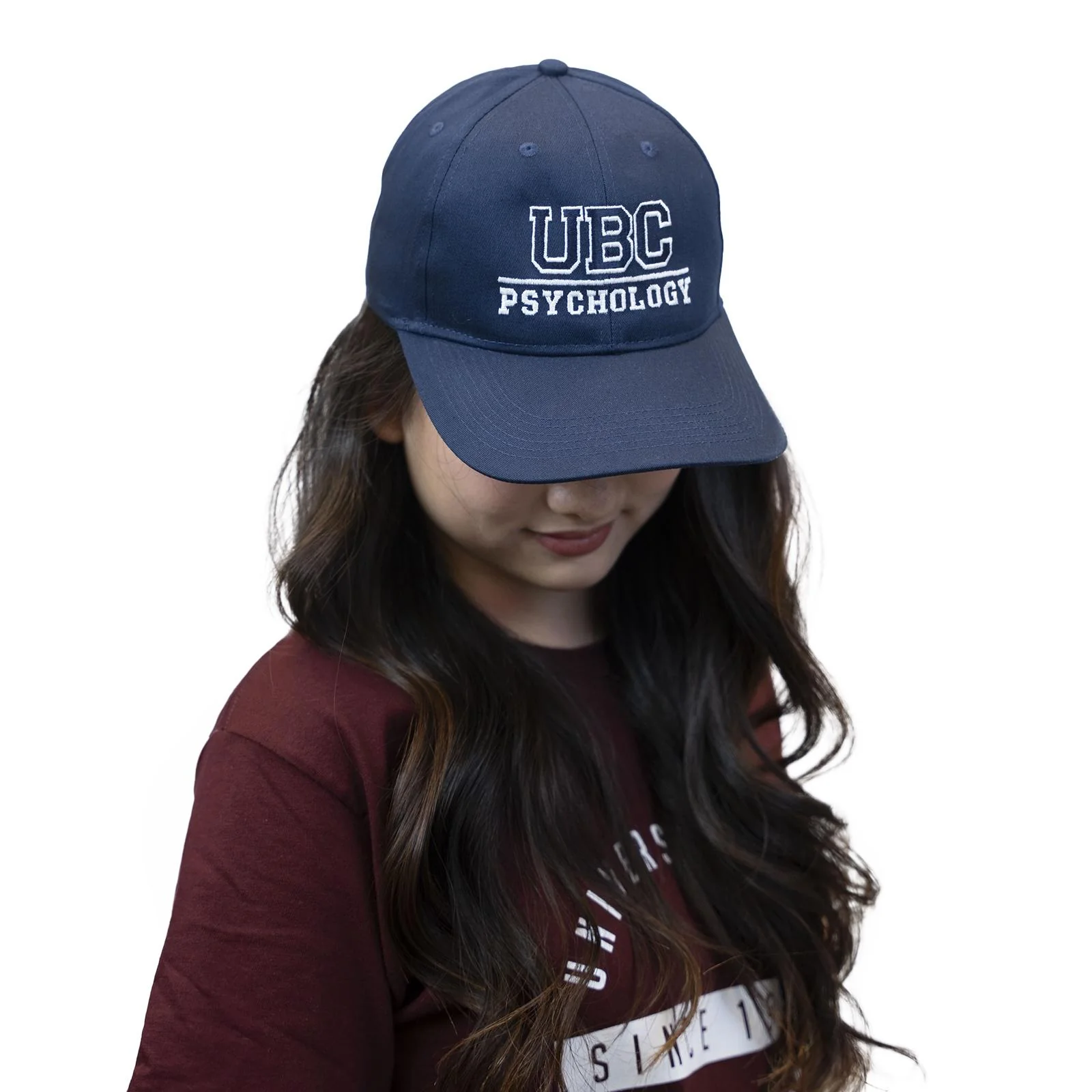 UBC Psychology Cotton Twill Cap - Navy & White - Image 3