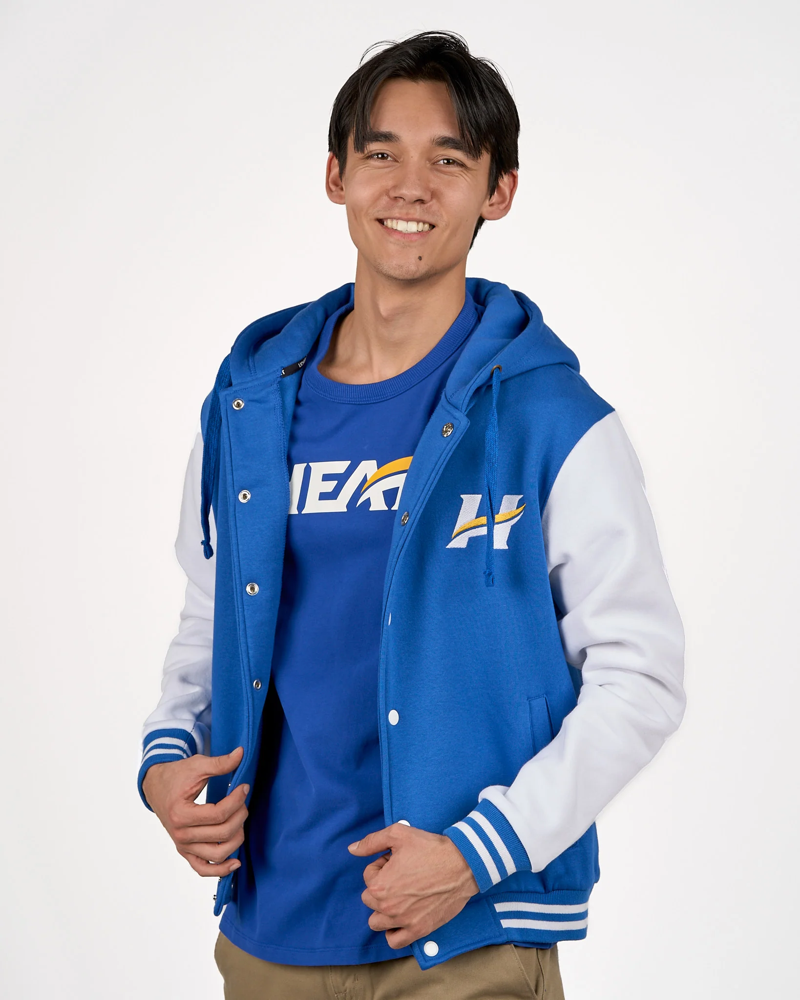 UBCO Heat Hooded Varsity Jacket - Royal Blue - Image 2