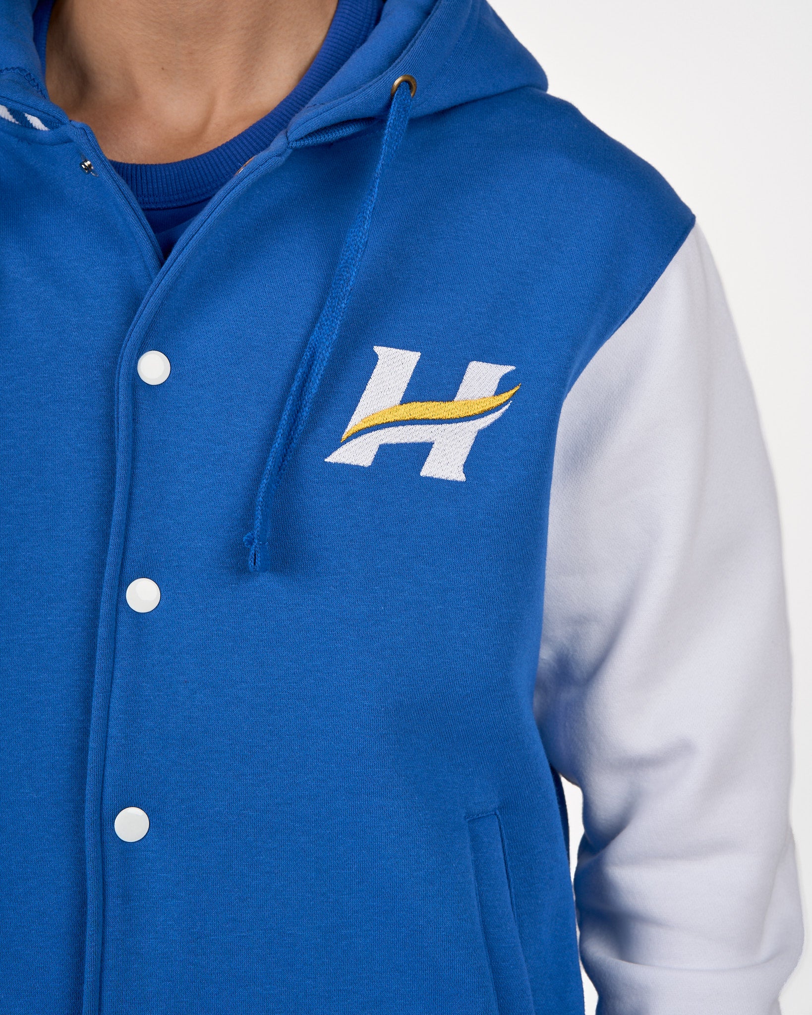 UBCO Heat Hooded Varsity Jacket - Royal Blue - Image 3