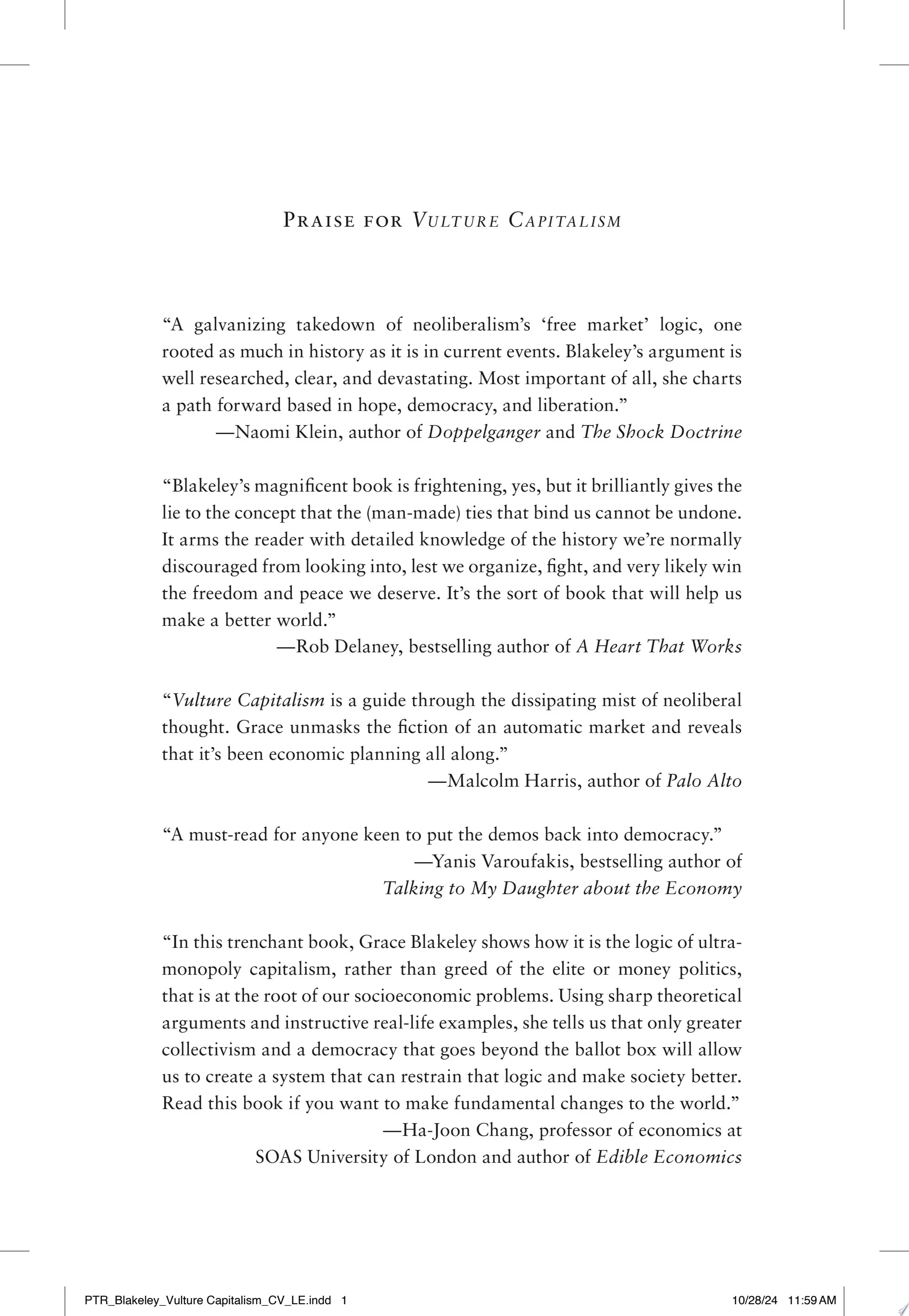 Vulture Capitalism Corporate Crimes, Backdoor Bailouts, and the Death of Freedom