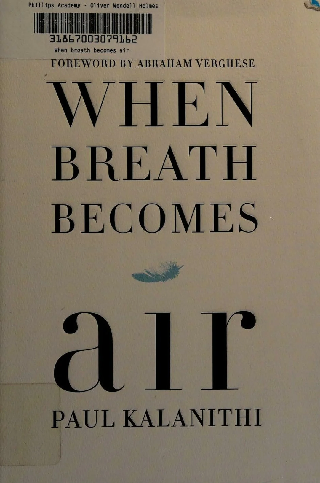 When Breath Becomes Air Pulitzer Prize Finalist