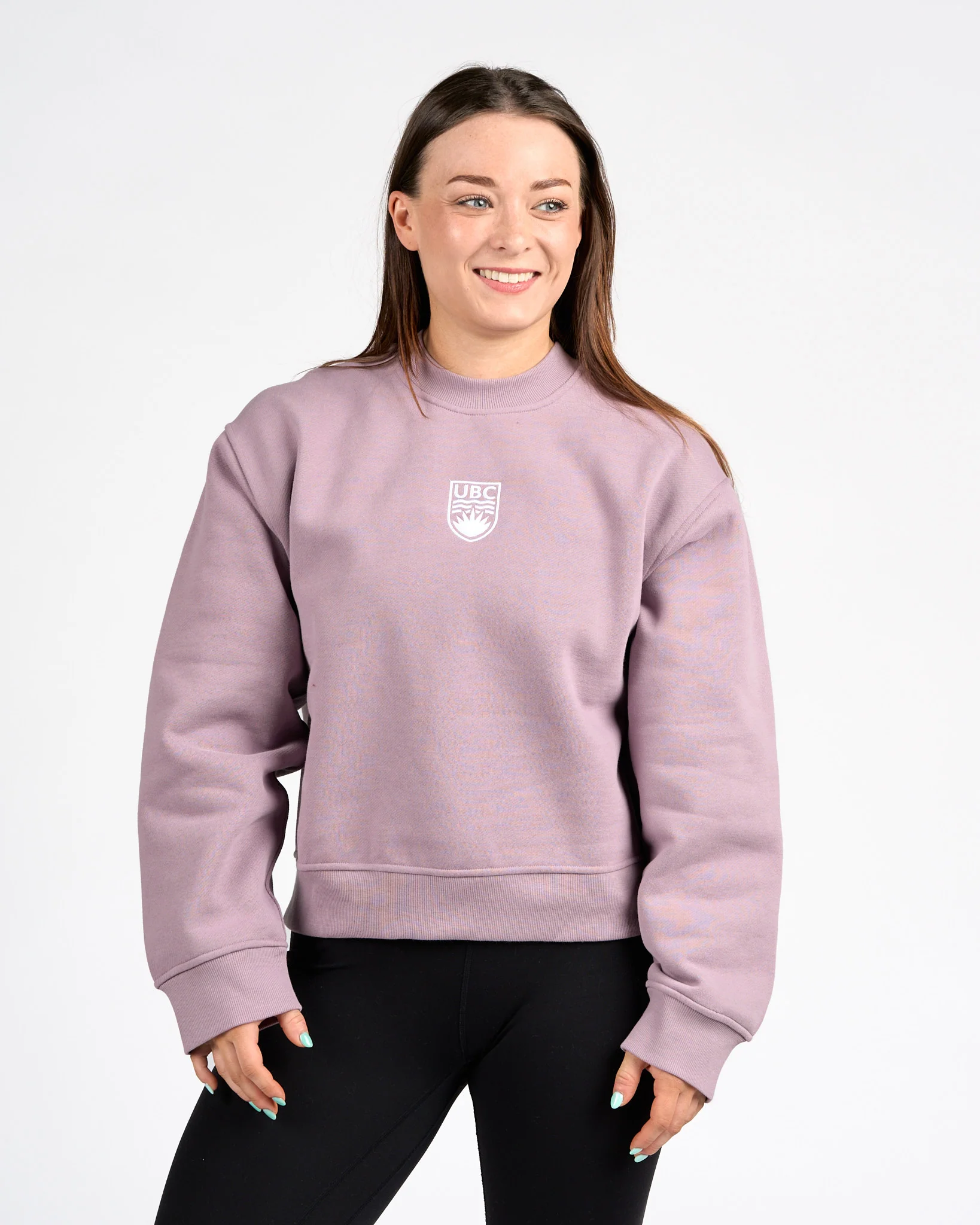 Womens Crest CC Steady State Oversized Crew - Lavender - Image 2