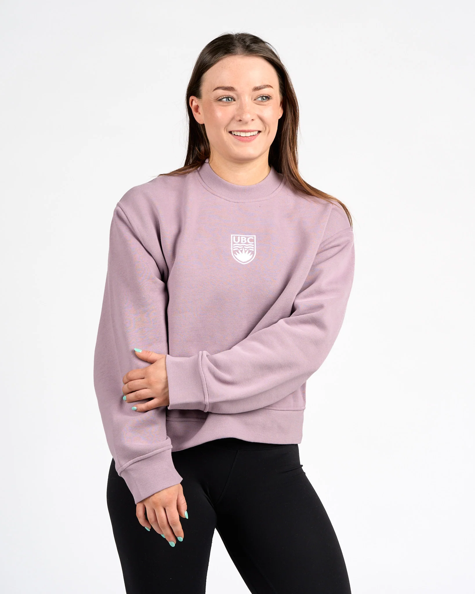 Womens Crest CC Steady State Oversized Crew - Lavender - Image 3