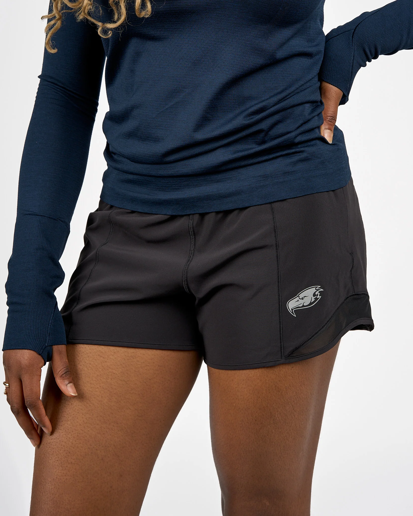 Womens Thunderbird Hotty Hot High-Rise Lined Short 4" - Black