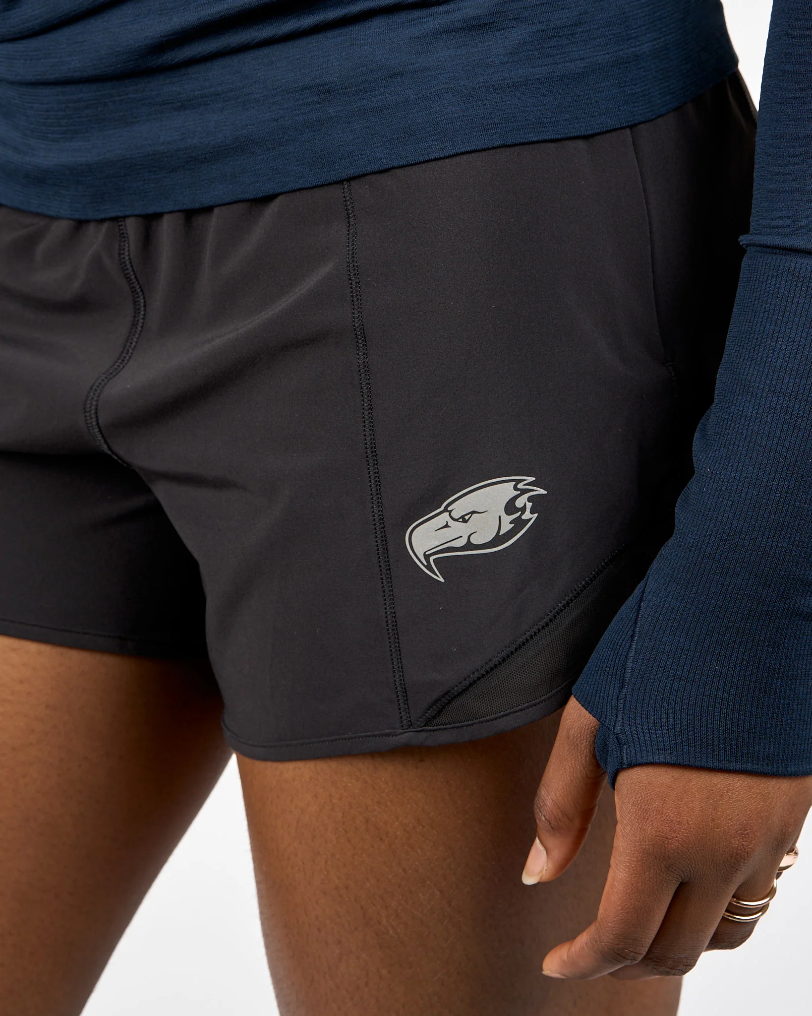 Womens Thunderbird Hotty Hot High-Rise Lined Short 4" - Black - Image 3