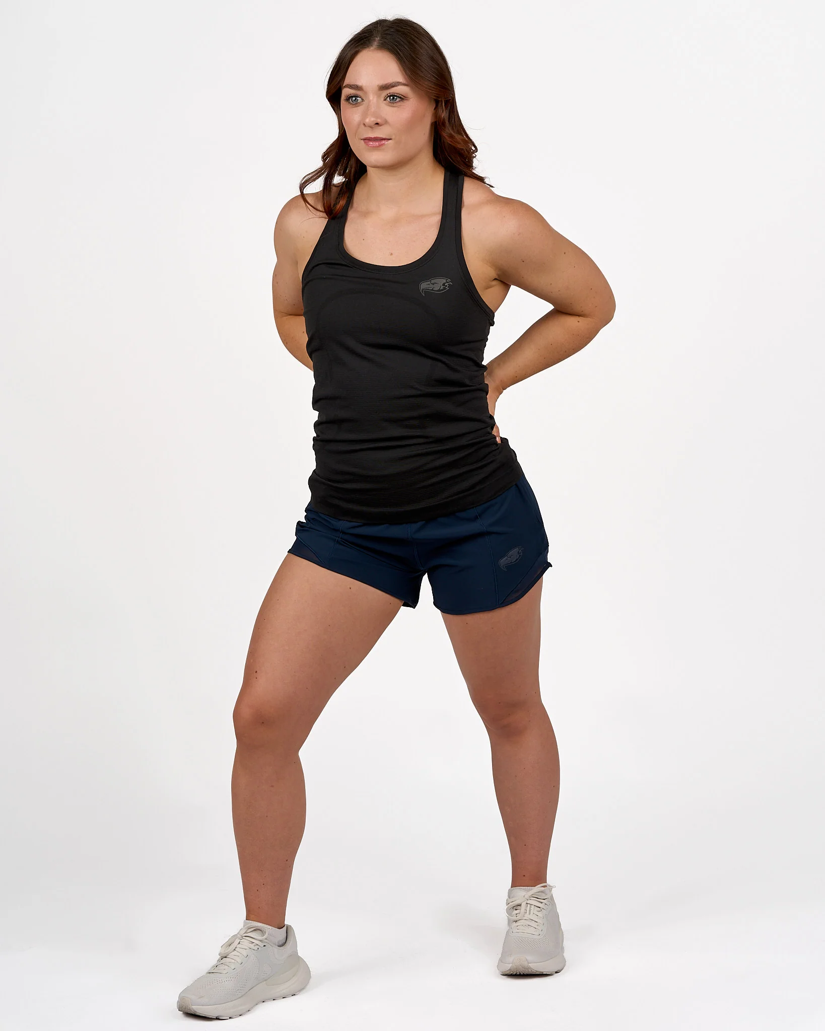 Womens Thunderbird Hotty Hot High-Rise Lined Short 4" - Navy - Image 3