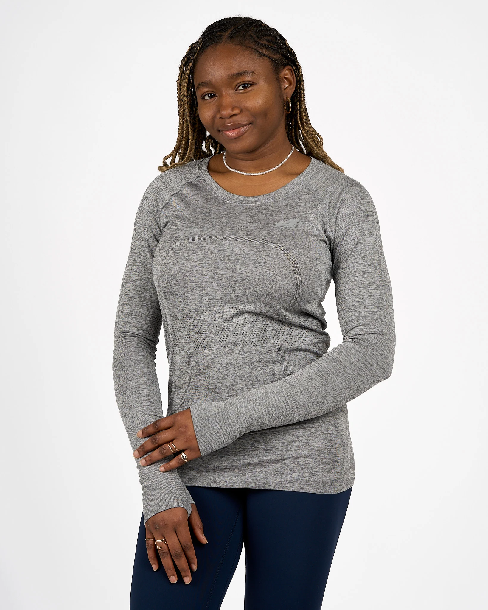 Womens Thunderbird Swiftly Tech Long Sleeve 2.0 - Grey