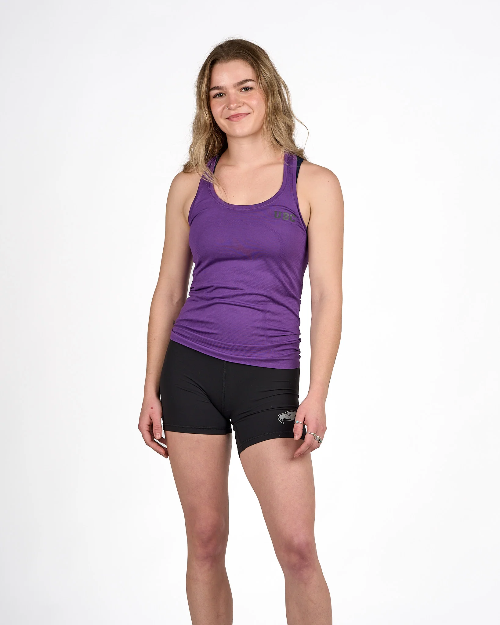 Womens UBC Swiftly Tech Racerback Tank 2.0 - Purple - Image 3