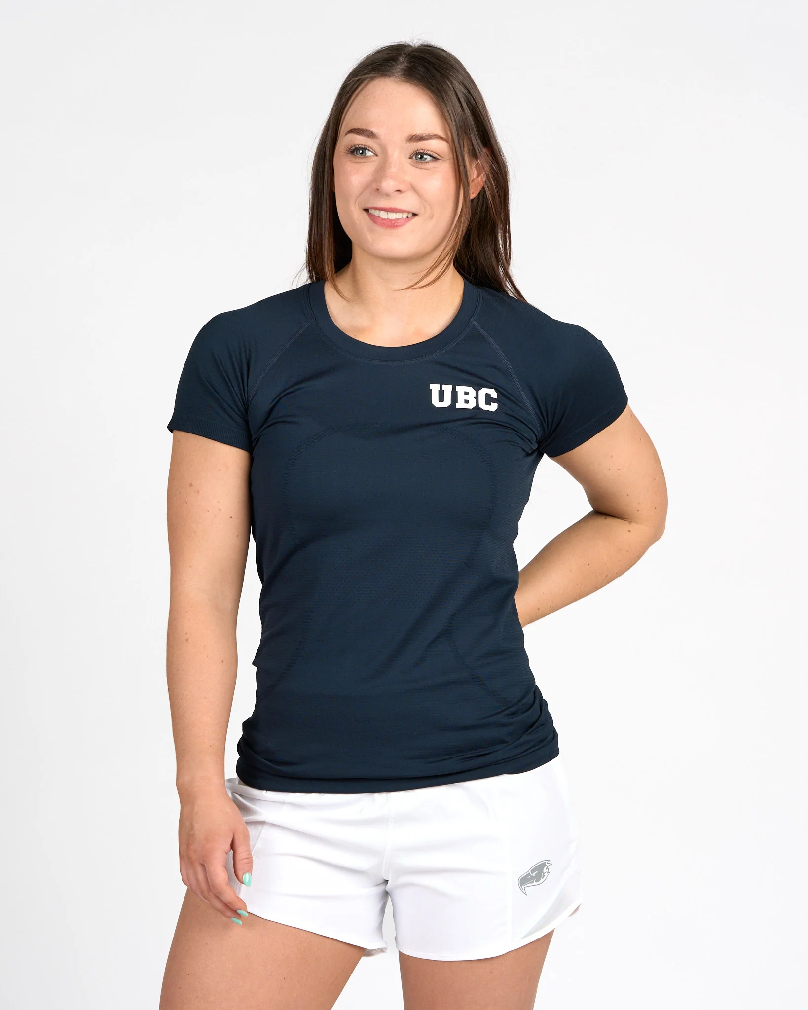 Womens UBC Swiftly Tech Short Sleeve 2.0 - Navy - Image 2