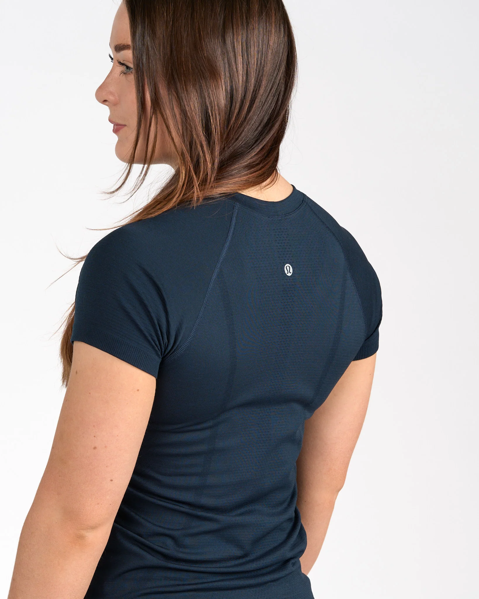 Womens UBC Swiftly Tech Short Sleeve 2.0 - Navy - Image 3