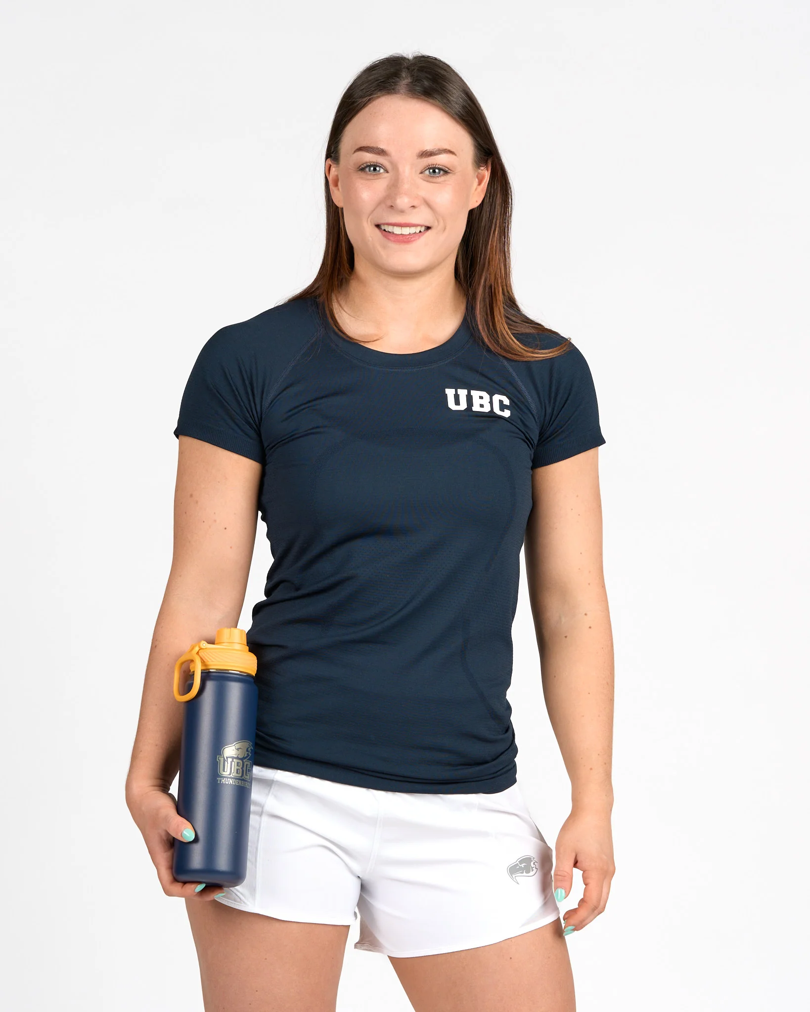 Womens UBC Swiftly Tech Short Sleeve 2.0 - Navy - Image 4