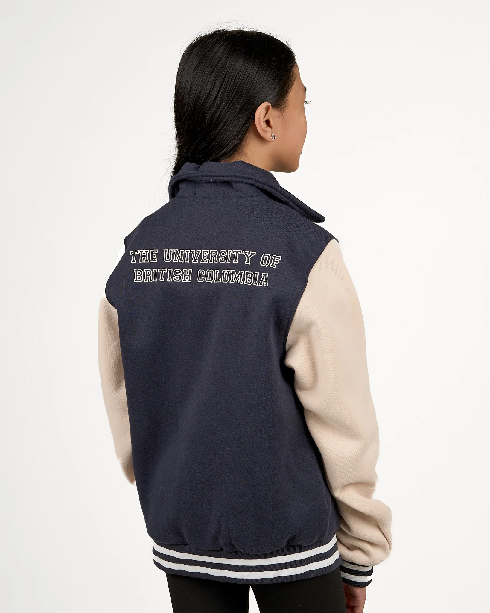 Youth Crest Letterman Jacket - Navy - Image 6