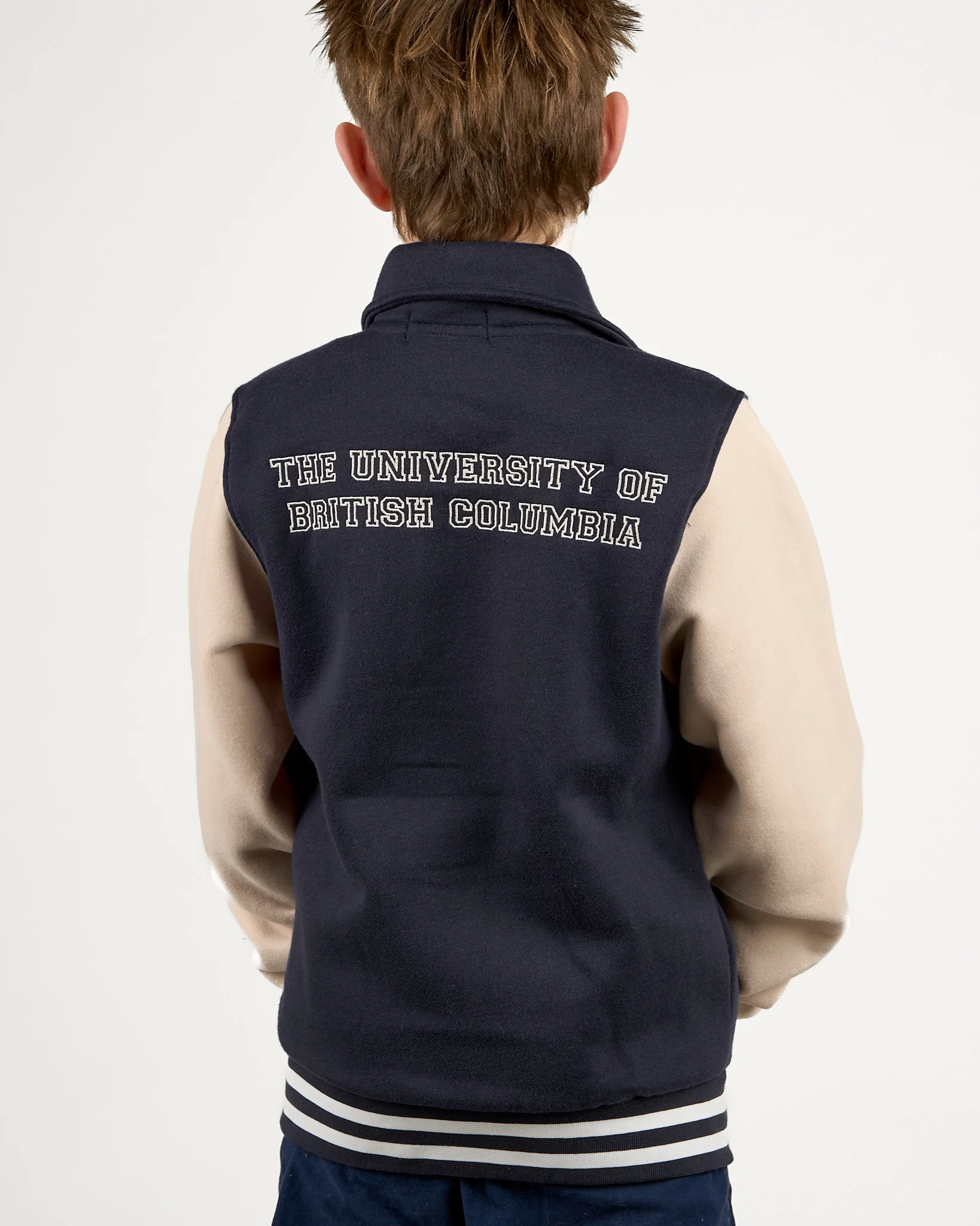 Youth Crest Letterman Jacket - Navy - Image 7