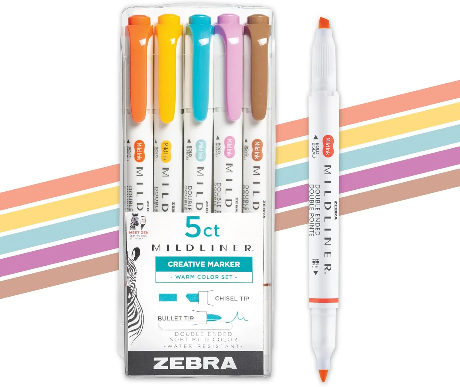 Zebra Mildliner Highlighter 5-pack - Warm